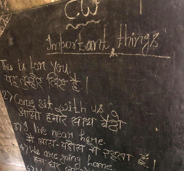 School Black Board with Notes