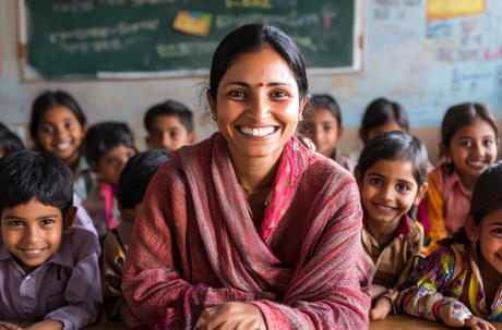 Teacher With Students