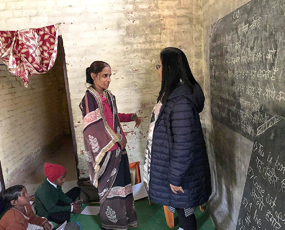 JoyAnn With School Teacher